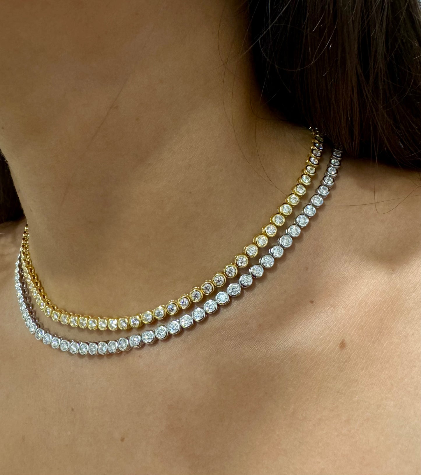Bezel Tennis Necklace