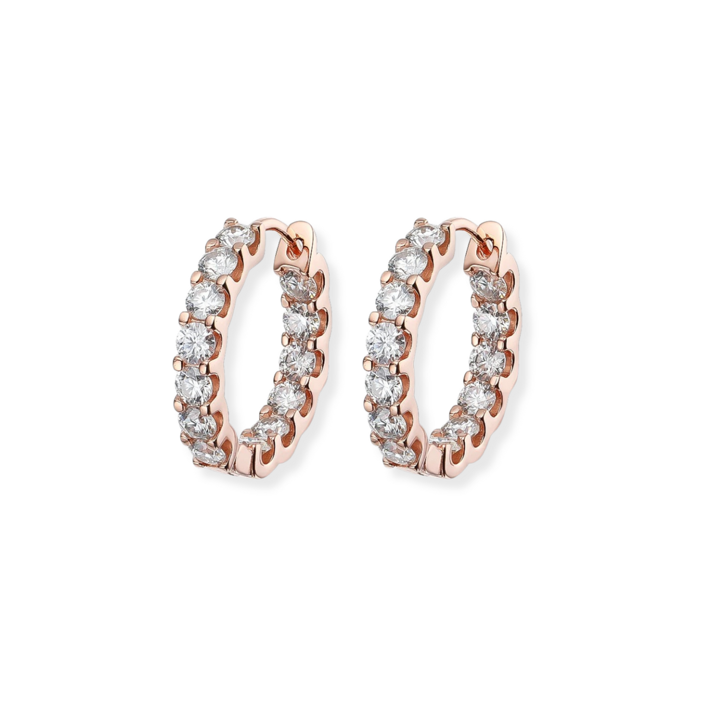 Moissanite Inside Out Hoop Earrings