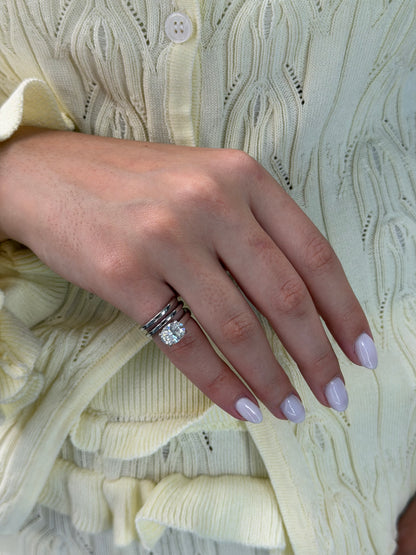 Oval Cut Spiral Ring - Pinky Ring