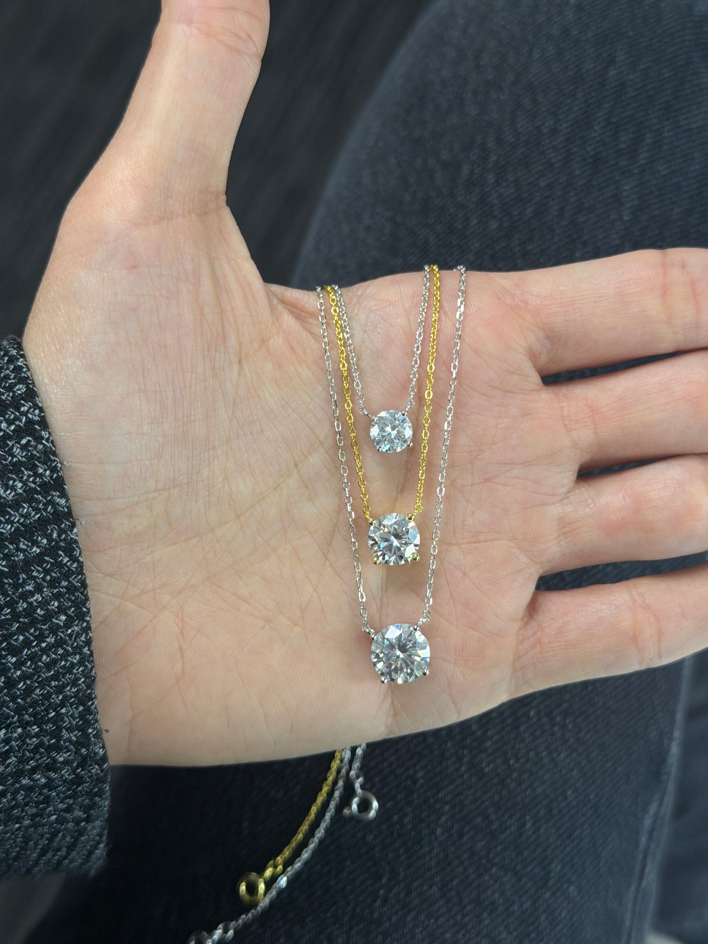 Round Solitaire Necklace