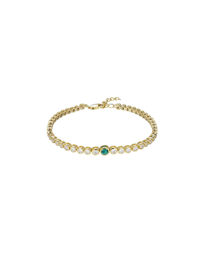Emerald Bezel Bracelet