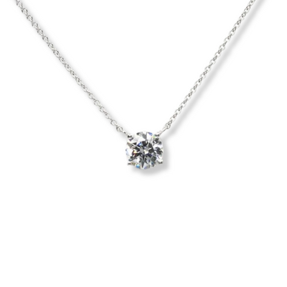 Round Solitaire Necklace