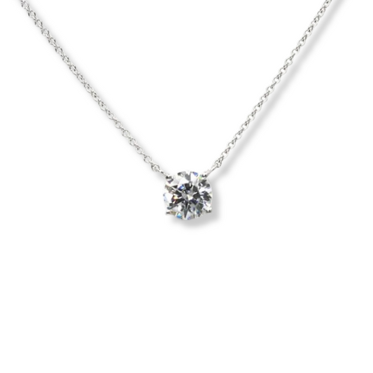 Moissanite Solitaire Necklace