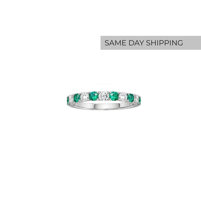 Emerald Eternity Band Ring