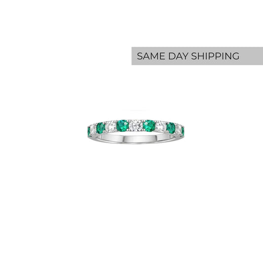 Emerald Eternity Band Ring