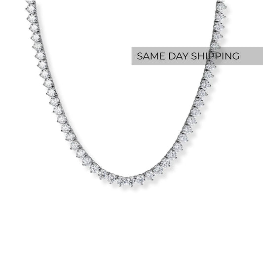 3-Prong Tennis Necklace