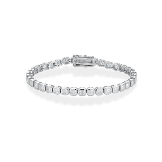 Asscher Cut Bezel-Set Tennis Bracelet