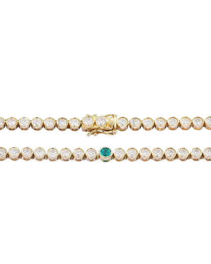Emerald Bezel Set Necklace