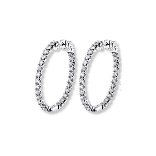 Moissanite Hoop Earrings