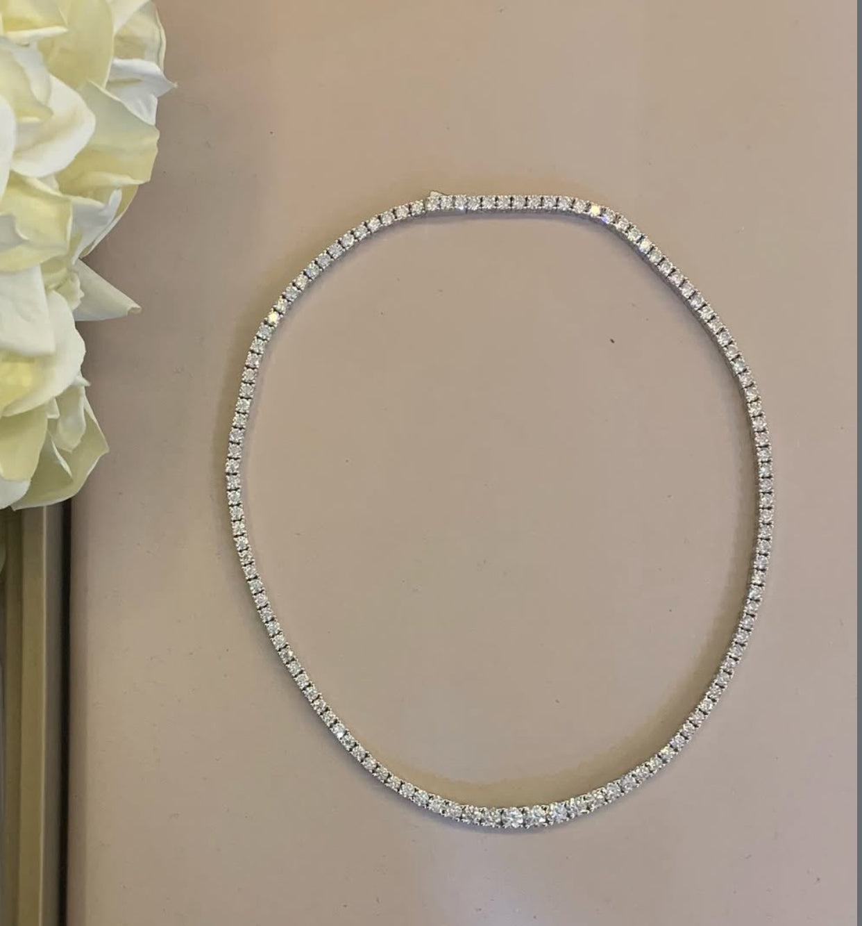 Riviera 4 Prong  Graduated Tennis Necklace