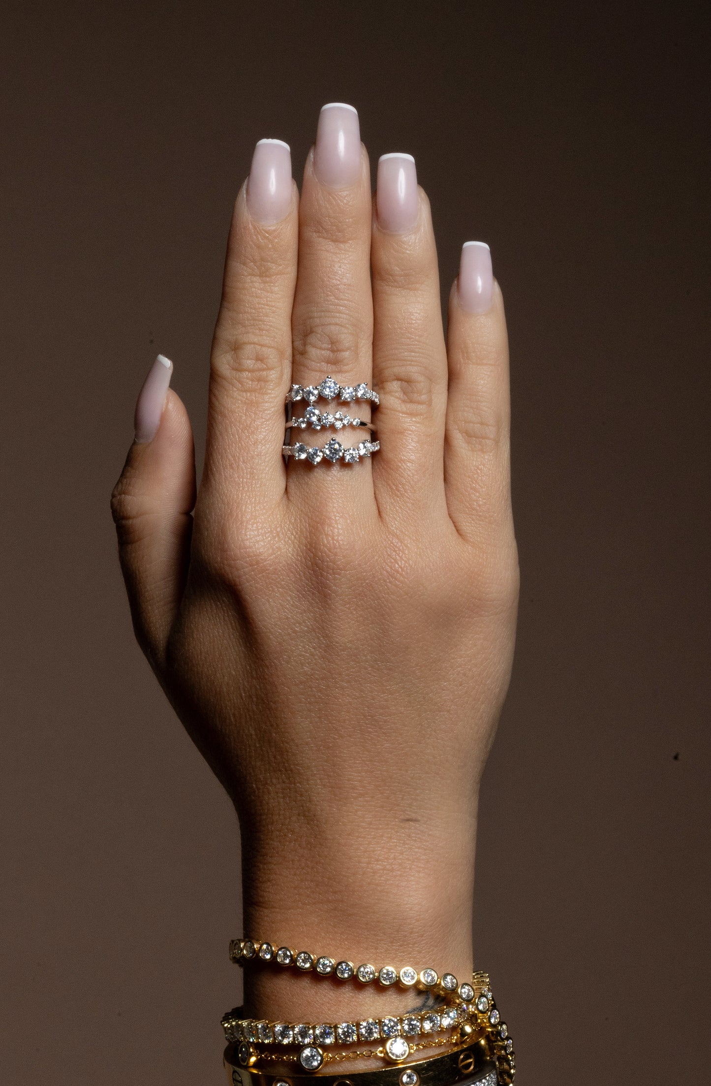 Graduated Crown Band Ring