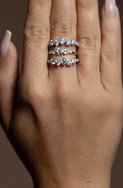 Graduated Crown Band Ring