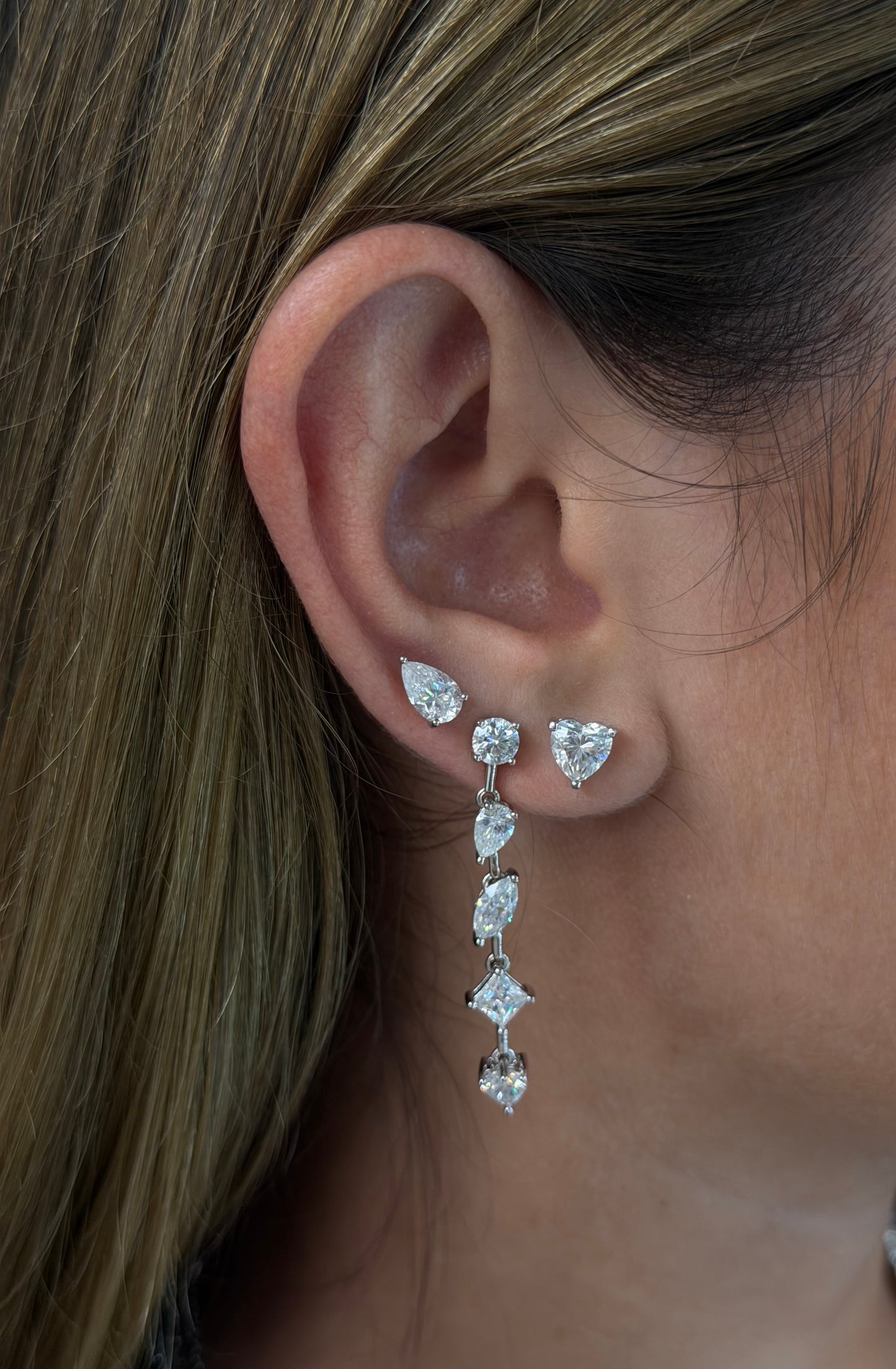 Multi-Cut Drop Earrings