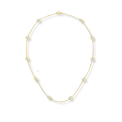 3CT Bezel Set Necklace