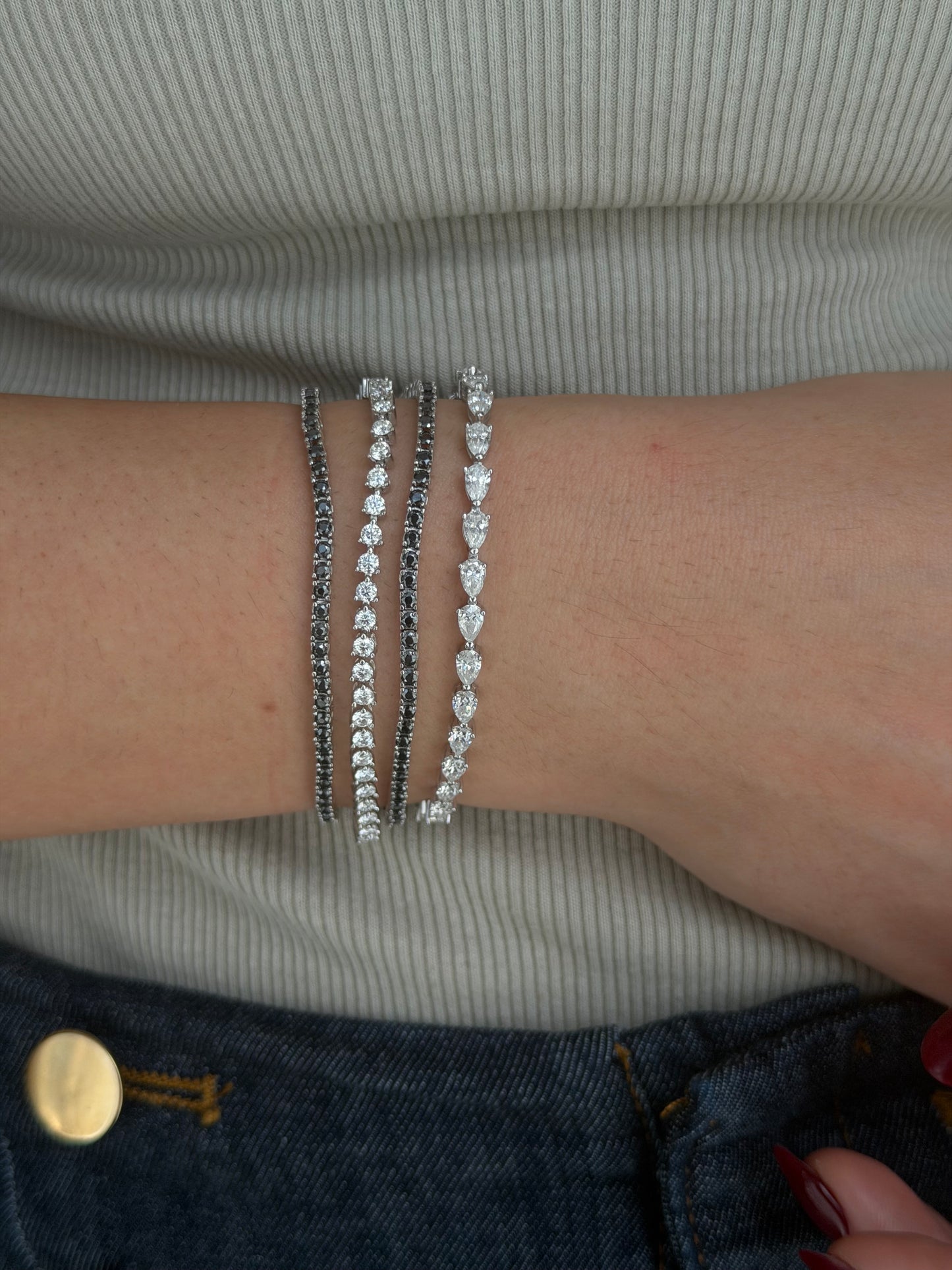 Black tennis bracelet