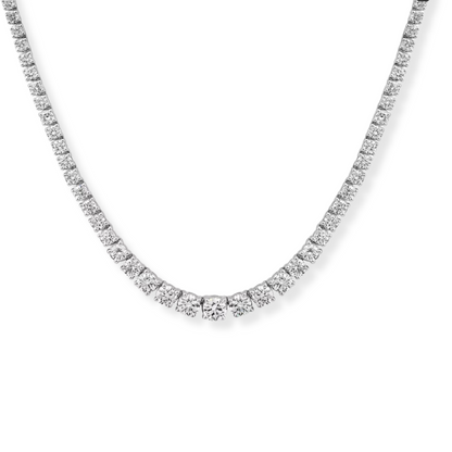 Riviera 4 Prong  Graduated Tennis Necklace