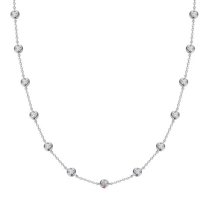 2CT Bezel Set Necklace
