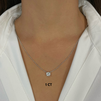 Round Solitaire Necklace