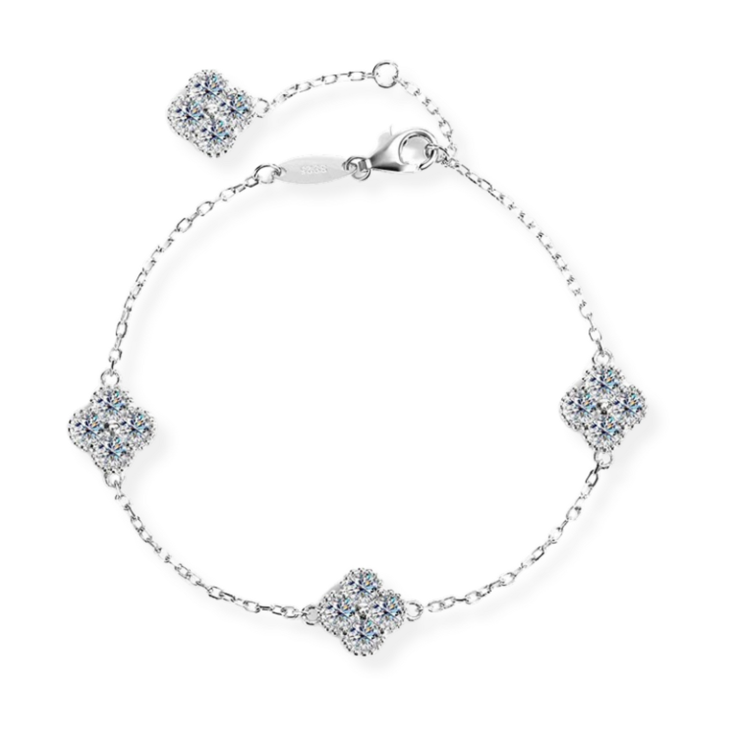 Moissanite Clover Bracelet