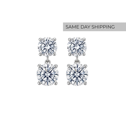 5cttw Double Drop Earrings