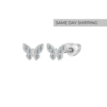 Mini Butterflies Sparkle Studs - Little Gems Collection