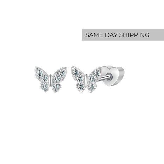 Mini Butterflies Sparkle Studs - Little Gems Collection