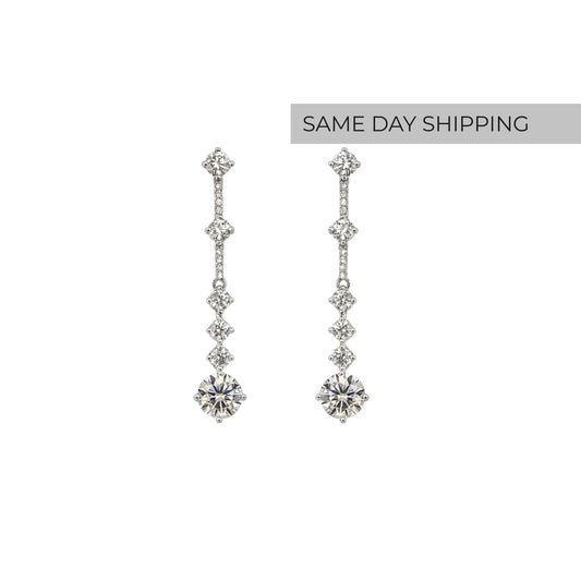 Radiant Drop Long Earrings