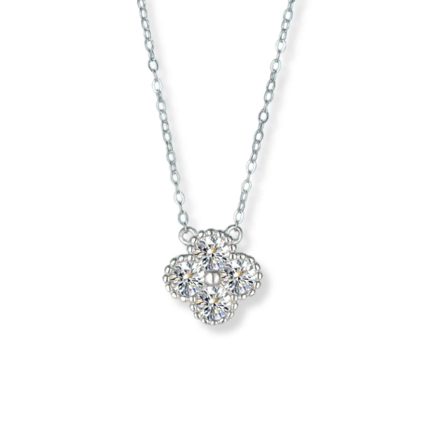 Moissanite Clover Necklace