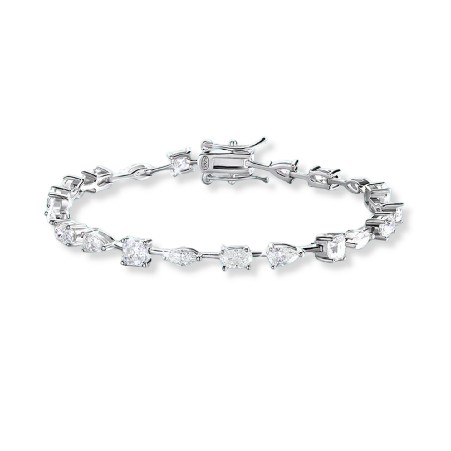 Mix Shapes Moissanite Tennis Bracelet