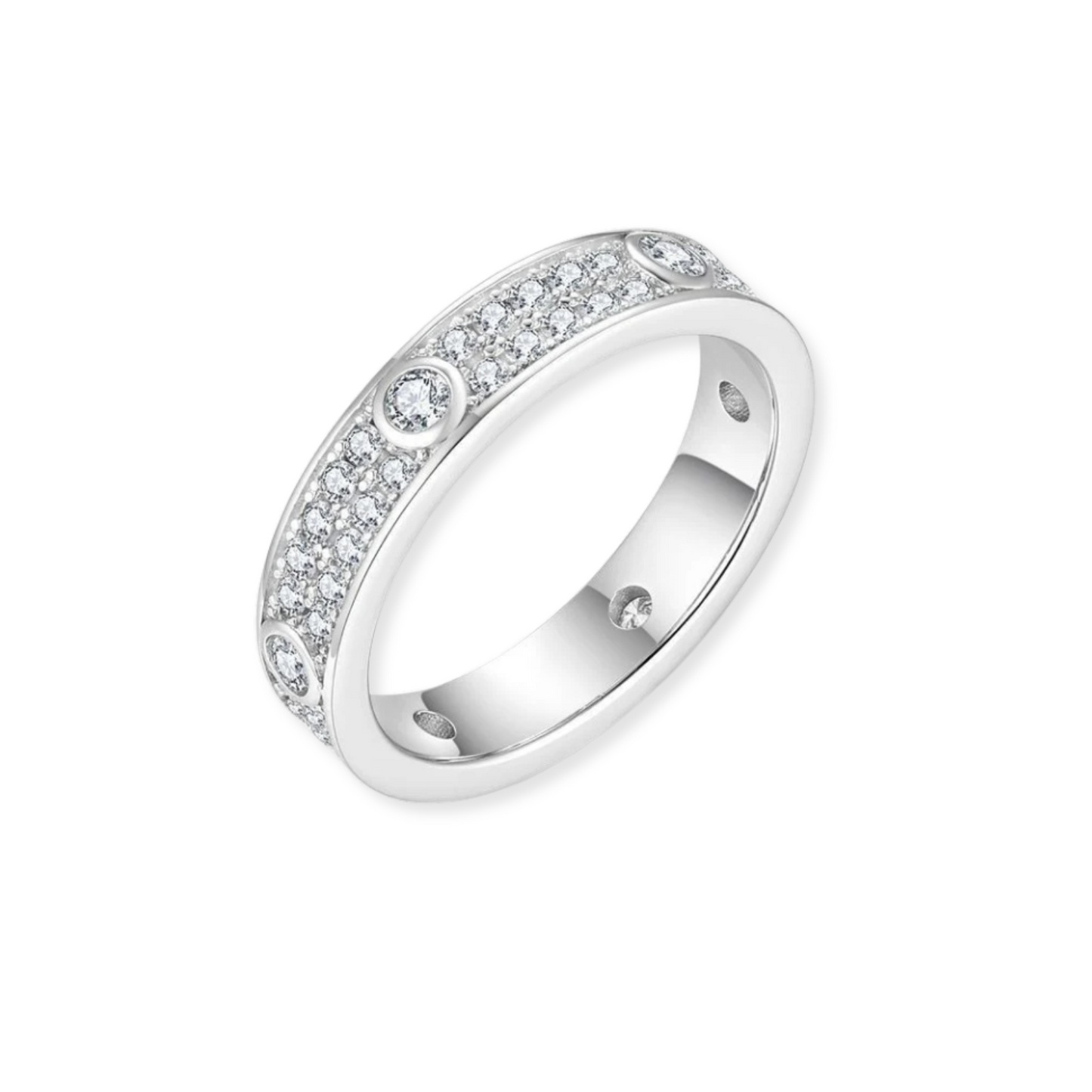 Moissanite Love Ring