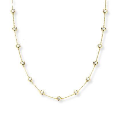 2CT Bezel Set Necklace