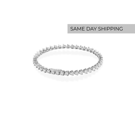 Three Prong Tennis Bracelet