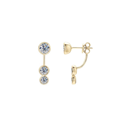 Convertible Bezel Stud Earrings