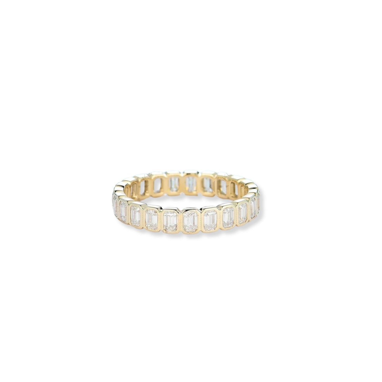 3.5CTTW Emerald Cut Eternity Ring