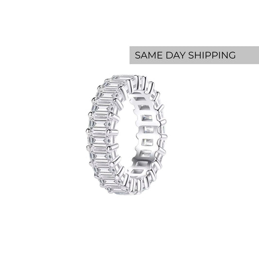 Emerald Eternity Band Ring
