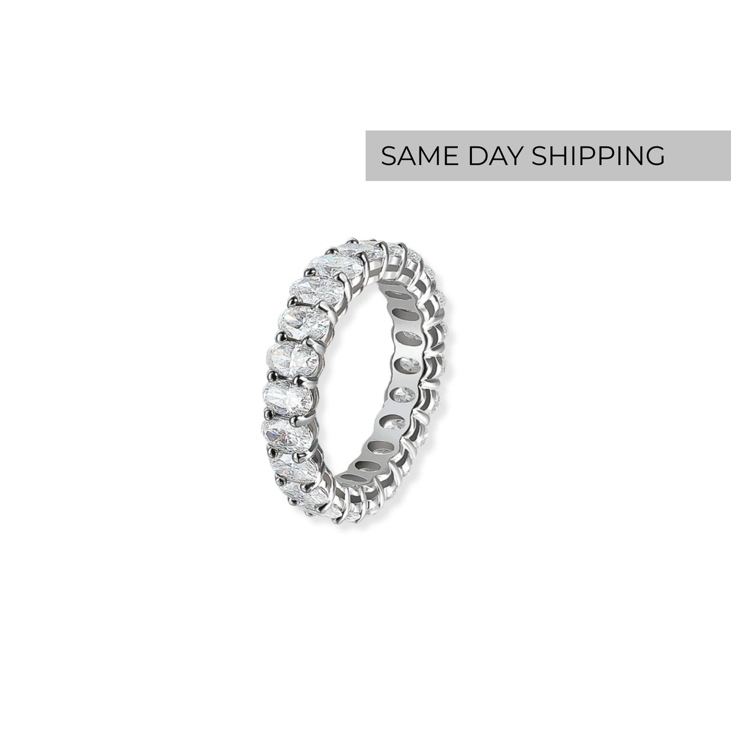 Oval Cut Eternity Ring
