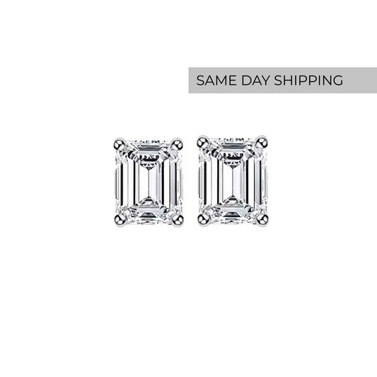Emerald Stud Earrings