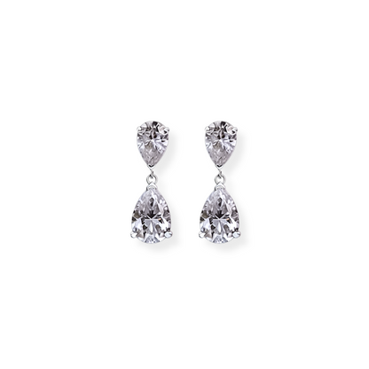 Pear Cut Drop Earrings
