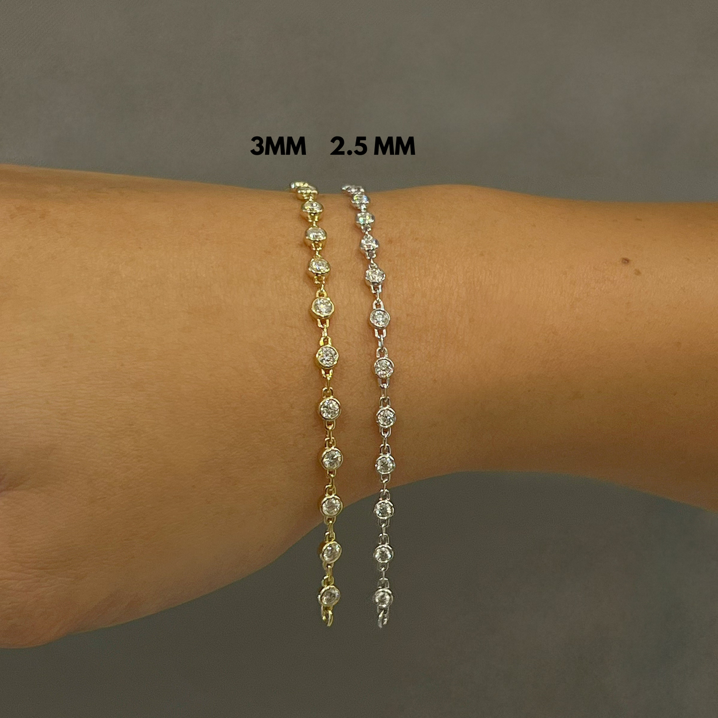 Moissanite Bezel Bracelet