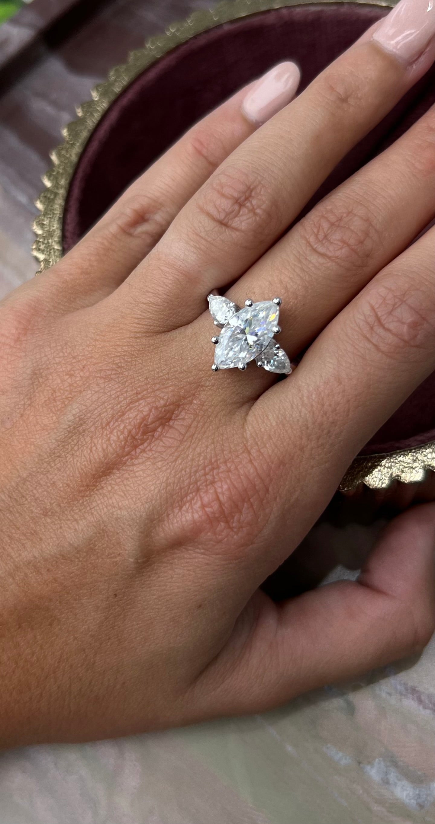 Marquise and Pear Cut Ring