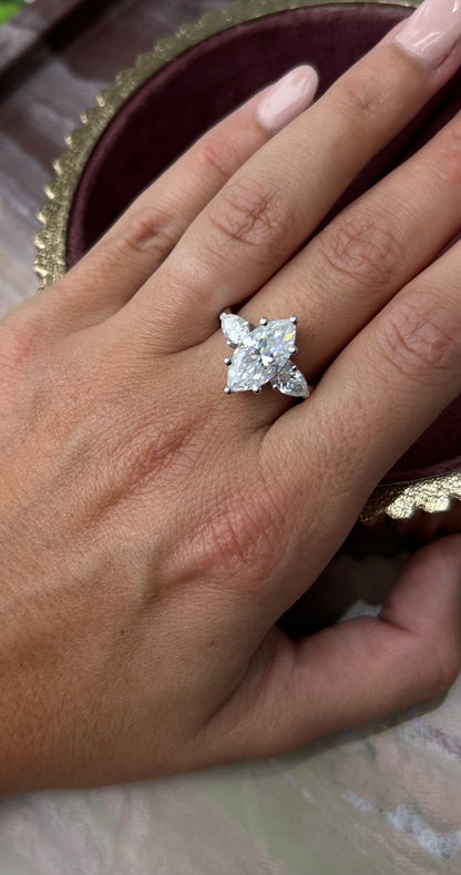 Marquise and Pear Cut Ring