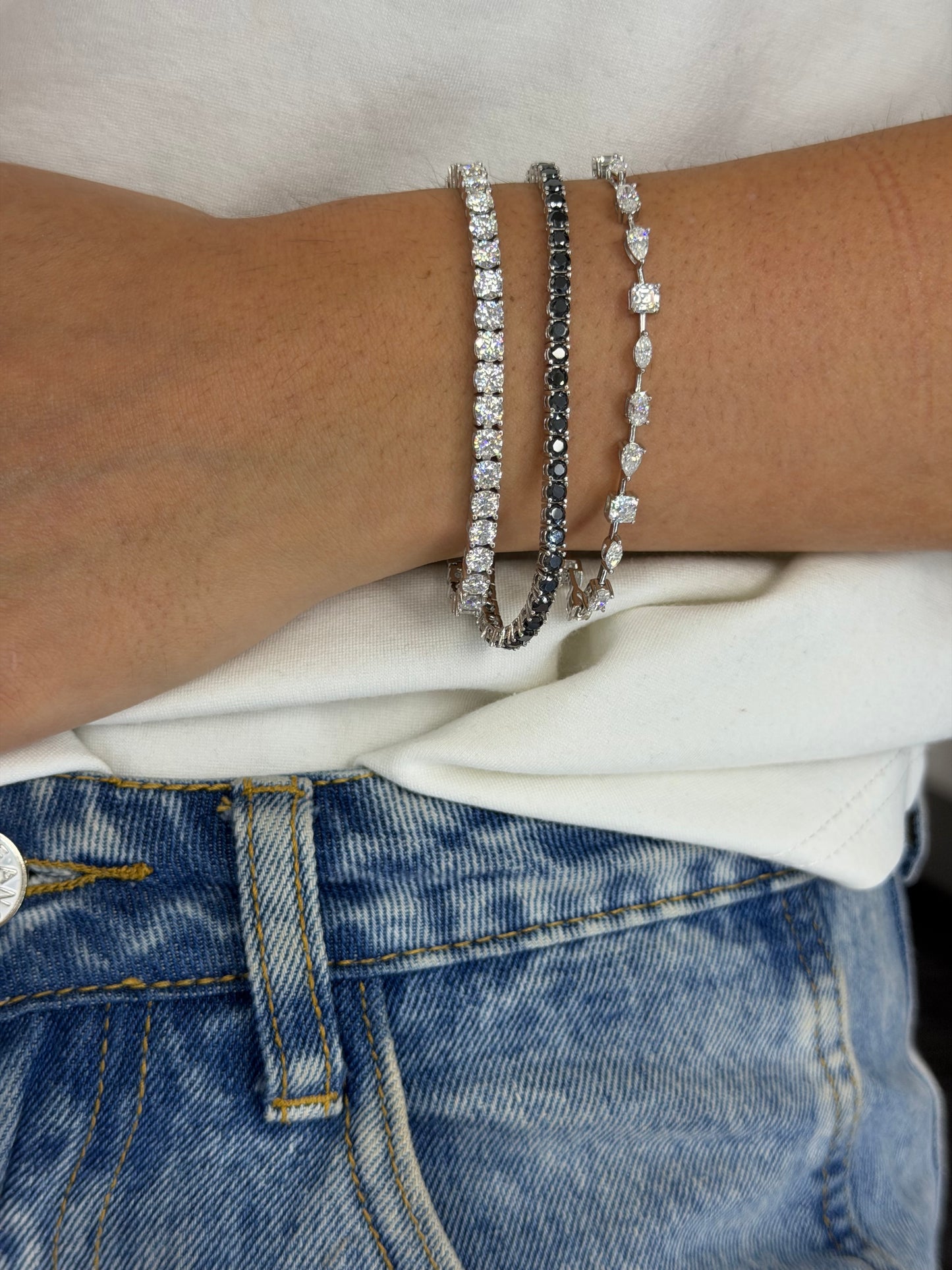 3mm  Black tennis bracelet