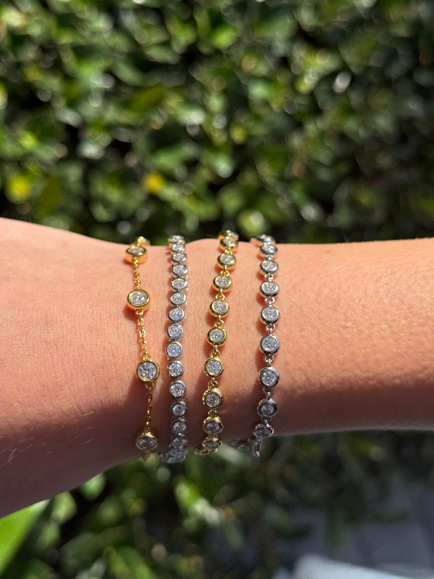 Bezel Chain Bracelet