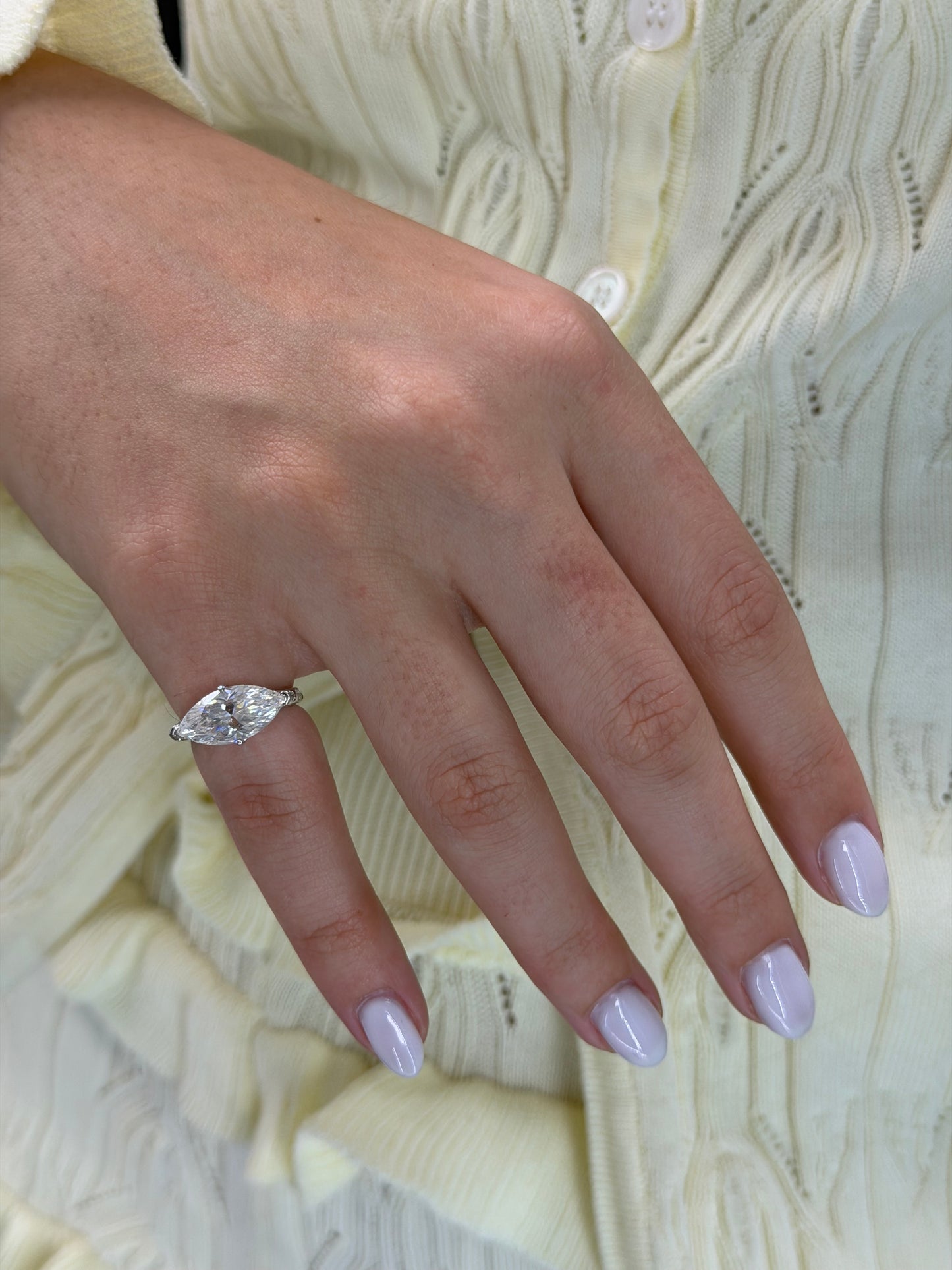 3CT Marquise Solitaire Ring