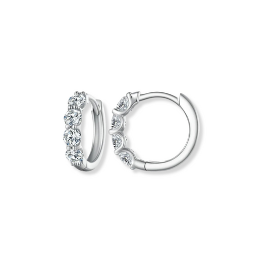 Moissanite Hoop Earrings