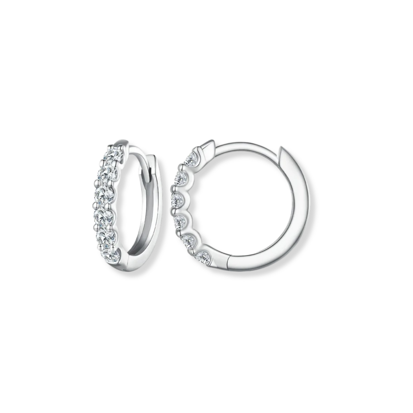 Moissanite Hoop Earrings