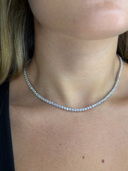 3-Prong Tennis Necklace