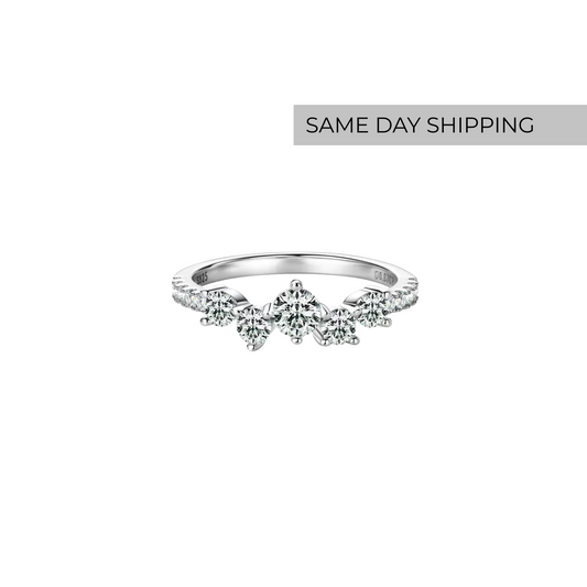Graduated Crown Band Ring