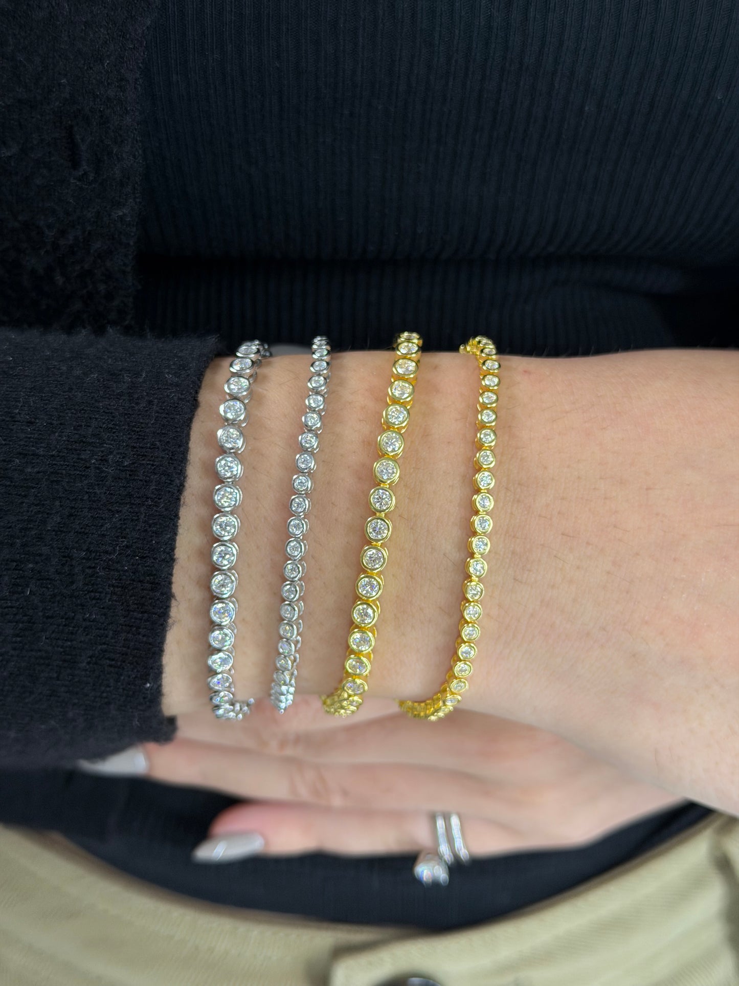 Bezel Set Tennis Bracelet
