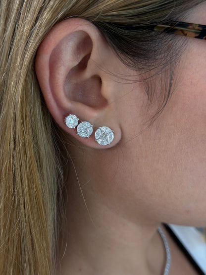 Marquise Cluster Stud Earrings